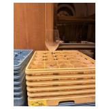 WINE GLASSES IN GLASS RACK