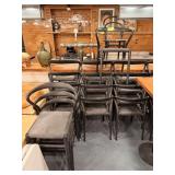 FABRIC SEAT STACKABLE CHAIR