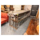 METAL BASE COFFEE TABLE
