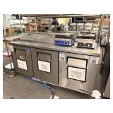 TRUE SS 3 DOOR LOWBOY REFRIGERATOR W OVERSHELF -