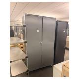 2 DOOR METAL GRAY CABINET