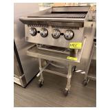 24 INCH SS GRILL STAND ON CASTER