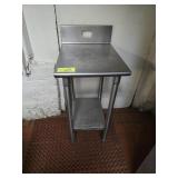 SS TABLE  W / BACKSPLASH