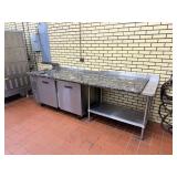 RANDELL SS 2 DOOR PREP TABLE W GRANITE TOP + SS
