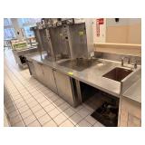 SS 3 DOOR REFRIGERATED CABINET W/ FAUCET