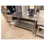 SS TABLE W UNDERSHELF