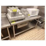 SS TABLE W UNDERSHELF