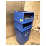 BLUE TRASH BINS