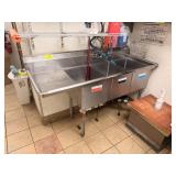 SS 3 COMPARTMENT SINK