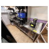 REGENCY SS TABLE W BACKSPLASH, UNDERSHELF - 8FT X