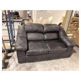 BLACK LEATHER COUCH