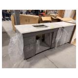 GRAY 6 DRAWER W DOOR VANITY