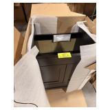BROWN 2 DOOR VANITY - NO TOP -