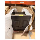 BROWN 2 DOOR VANITY - NO TOP -