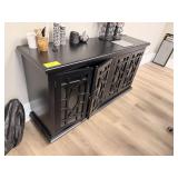 BLACK 4 DOOR OFFICE CABINET
