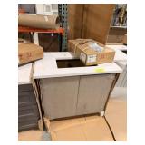 LIGH BROWN 2 DOOR VANITY W SINK
