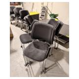 BLACK STACKABLE CHAIRS