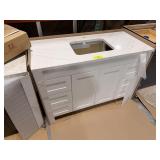 6 DRAWER 2 DOOR WHITE VANITY