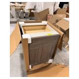 BROWN 2 DOOR VANITY - NO TOP -