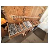 HARDWARE IN WOODEN BIN