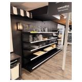 SECTION OF BLACK GONDOLA SHELF - SINGLE SIDED