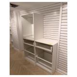 WHITE WOODEN MERCHANDISING SHELF - ASSORTED