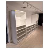 WHITE WOODEN MERCHANDISING SHELF - ASSORTED