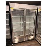 VORTEX  SS 2 GLASS DOOR REFRIGERATOR - MODEL: