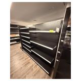 SECTION OF BLACK GONDOLA SHELF  - DOUBLE SIDED