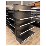 SECTION OF BLACK GONDOLA SHELF  - END SHELF