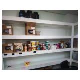 WOODEN SHELVING UNIT