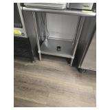 SS TABLE W/ UNDERSHELF