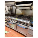 RADIANCE 4 BURNER STOVE W GRIDDLE AND DOUBLE OVEN