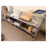 SS TABLE W UNDERSHELF