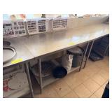 SS TABLE W UNDERSHELF