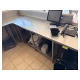 SS TABLE W UNDERSHELF