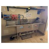 SS 3 COMPARTMENT SINK