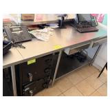 SS TABLE W 2 DRAWERS