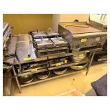 SS CUSTOM TABLE W/ DOUBLE UNDER SHELF AND