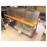BUTCHER BLOCK SS TABLE W/ UNDERSHELF