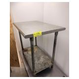 SS TABLE W UNDERSHELF