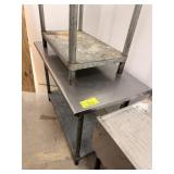 SS TABLE W UNDERSHELF