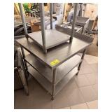 SS TABLE W DOUBLE UNDERSHELF