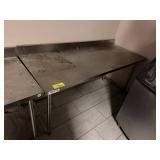 SS TABLE W OPEN BASE - 6 FT X 30 INCH