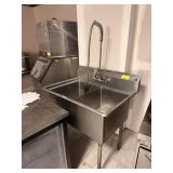 SS 2 BAY SINK W SPRAYER