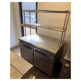 SS 2 DOOR LOWBOY W DOUBLE OVER SHELF