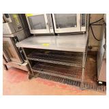 SS TOP TABLE W METRO UNDER SHELF