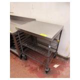 SS TOP TABLE W METRO UNDER SHELF