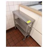 SS SMALL TABLE ON CASTER