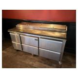 COOL TECH 6 DRAWER PIZZA PREP BAIN MARIE W/